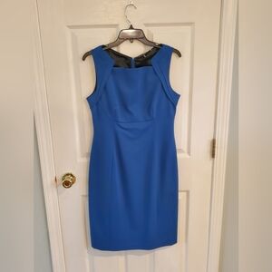 Elie Tahari Royal Blue Sleeveless Midi Dress